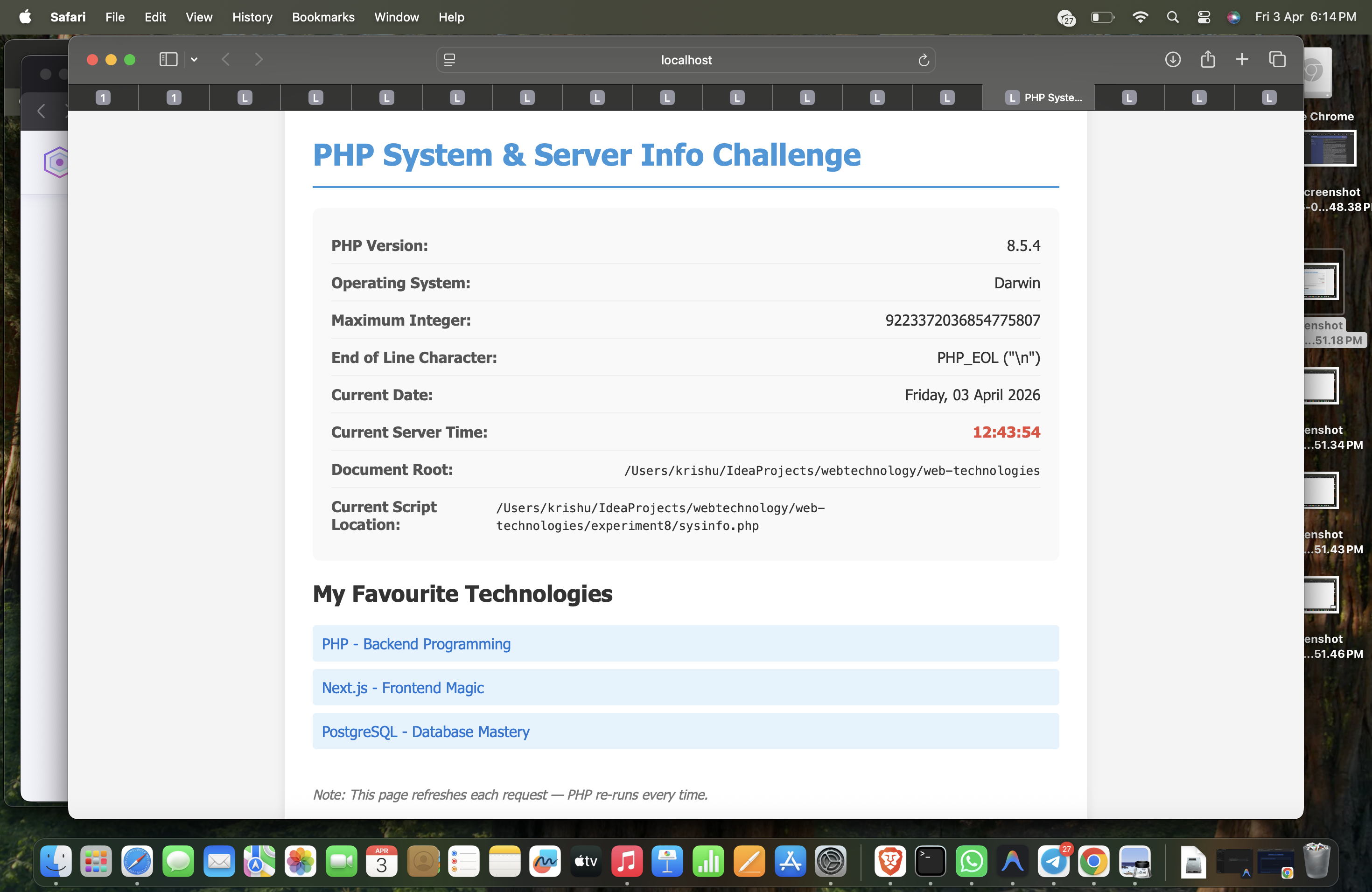 System Info Challenge